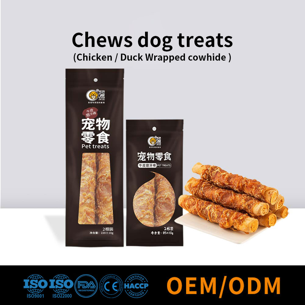 Chews dog treat (Chicken or duck flavor)