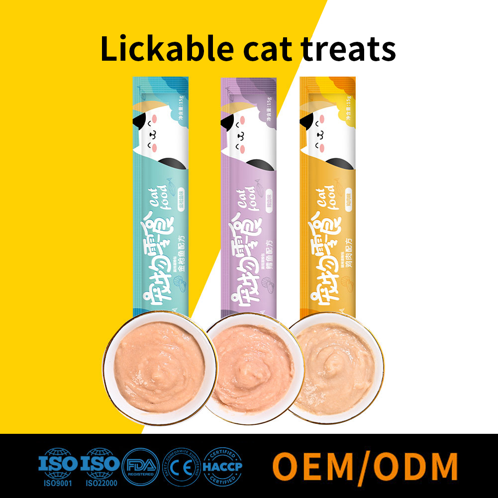 Lickable cat treats