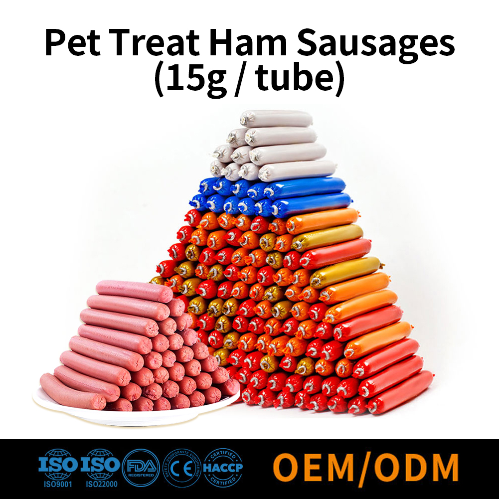 Pet treats ham sausages(15g tube)