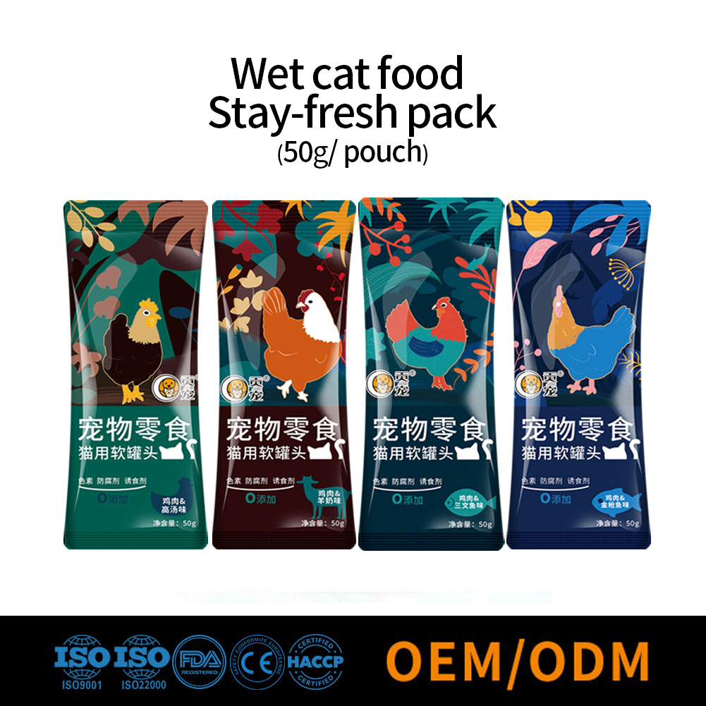 Wet cat food stay-fresh pack